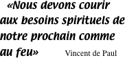 Nous devons courir aux besoins